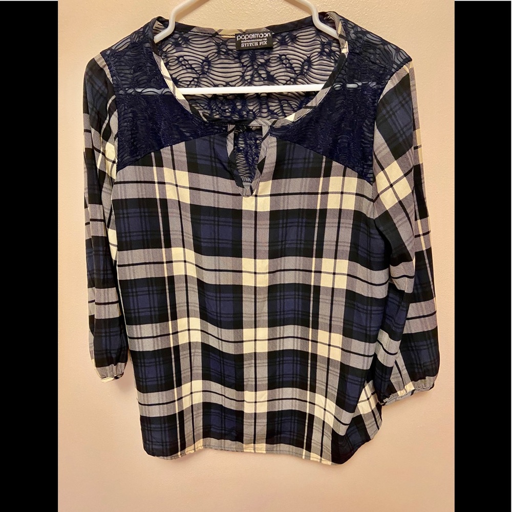 Paper Moon for Stitch Fix 3/4 sleeve blouse